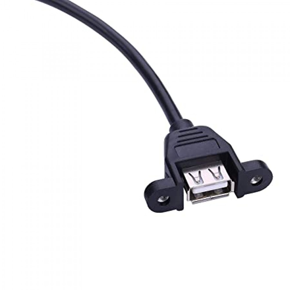USB Type-A Male to Type-A Female Panel Mount Extension Cable 30cm (USB Panel Mount Extension Cable) image 3