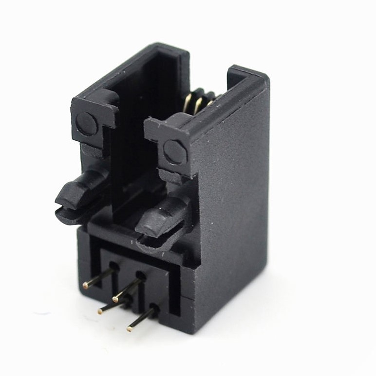 RJ9 RJ10 RJ22 4P4C Right Angle 18mm Depth Female Connector (Modular PCB Socket Connector) image 3
