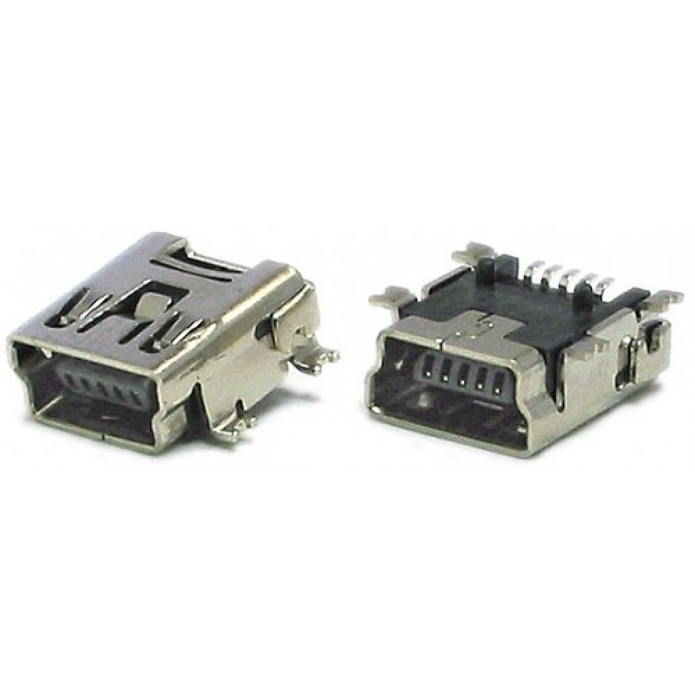 Mini-B USB Connector 5 Pin SMD Female (Surface Mount USB Mini-B Socket) image 1