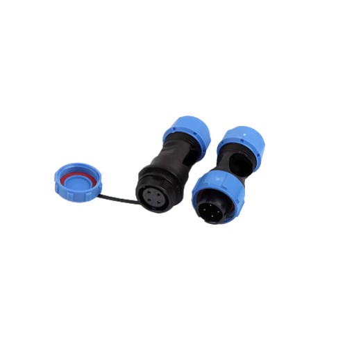 SP17 4 Pin Aviation Circular Waterproof IP68 Connector Male Plug and Female Socket Inline Butt Connector 20 Amp image 3