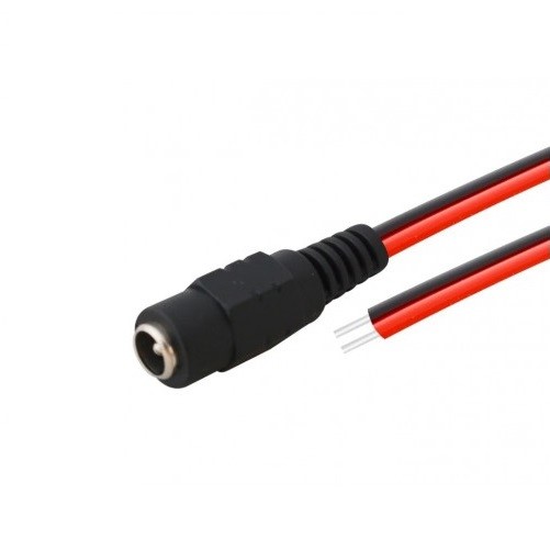5.5mm DC Jack Socket Female Connector with Wire Moulded 21cm (2.1mm DC Power Female Connector Cable for Electronic Applications) image 2