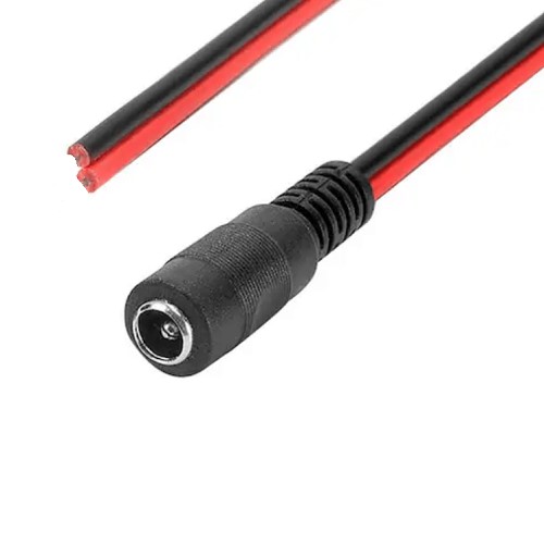 5.5mm DC Jack Socket Female Connector with Wire Moulded 21cm (2.1mm DC Power Female Connector Cable for Electronic Applications) image 3
