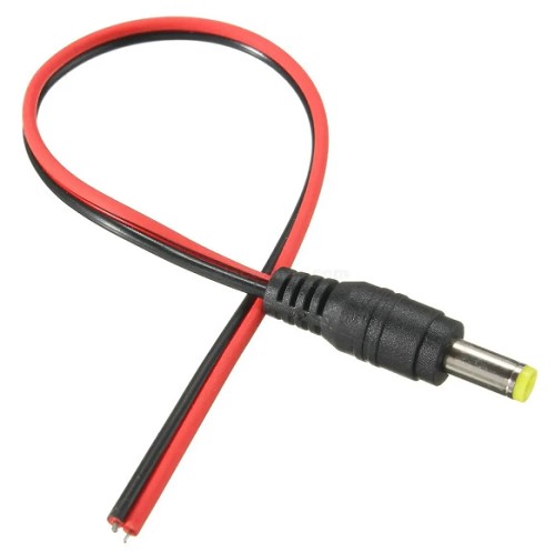 5.5mm DC Male Jack Connector with Wire Moulded 21cm (2.1mm DC Power Male Connector Cable for Electronic Applications) image 2