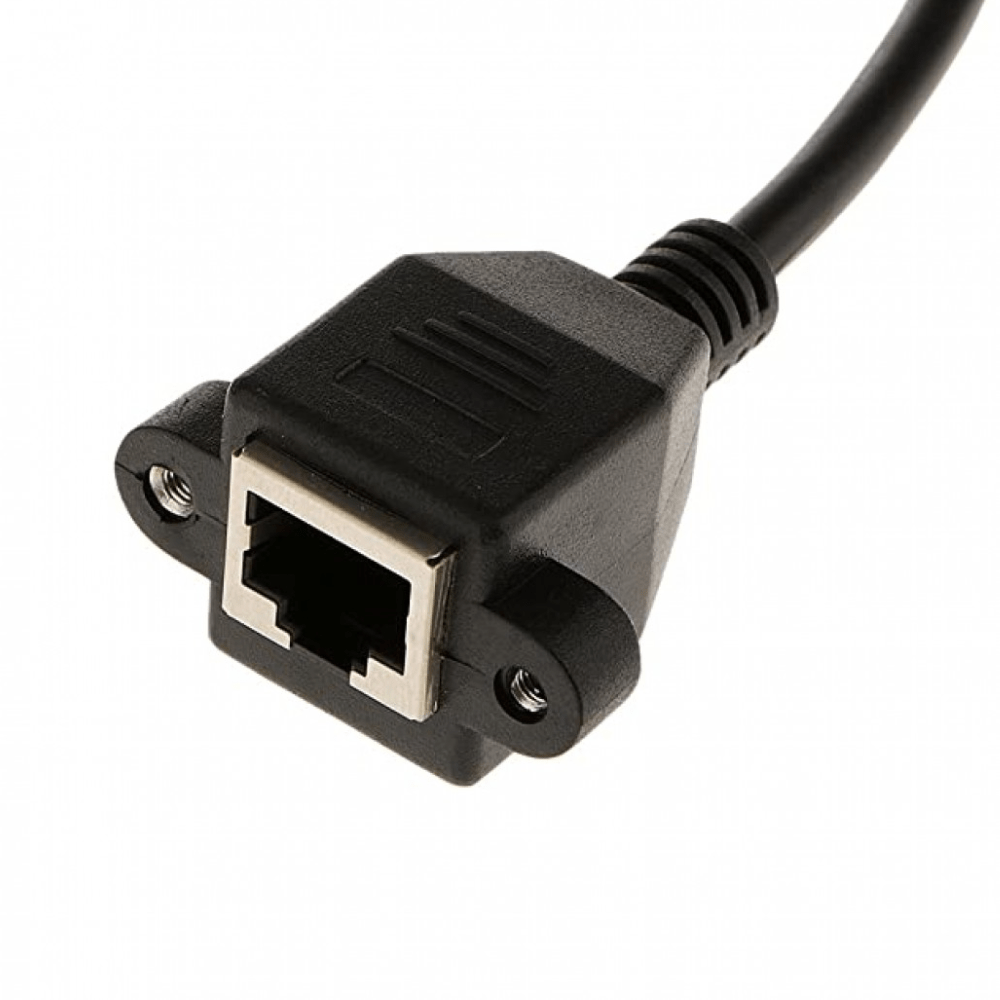 RJ45 Male to Female Panel Mount LAN Adapter Cable 30cm (Ethernet Extension Cable) image 2