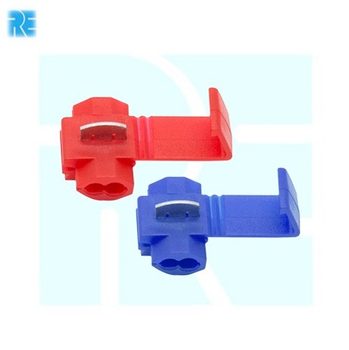 Electric Wire Cable Crimp Connectors Quick Splice Terminals Set of 2 Red-Blue image 1
