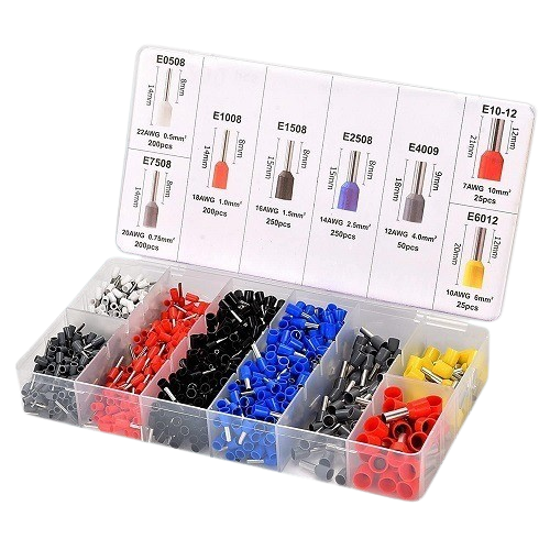 Multi-functional Assorted Insulated Electric Wire Crimp Terminals Connector Set 1200 PCS (0.5 mm2 to 10 mm2, 8 Sizes) image 1