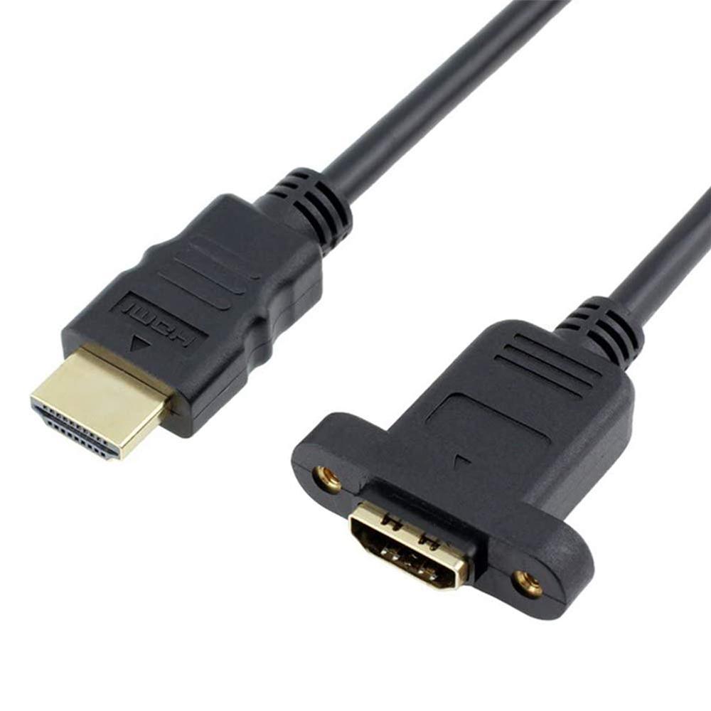 HDMI Male to Female Panel Mount Extension Adapter Cable 30cm image 1