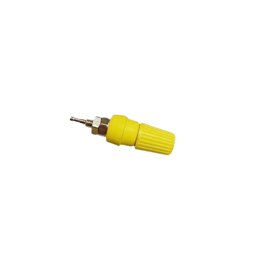 2 mm 5 Amp Terminal Panel Mounting Banana Plug BTI-5 Yellow (Panel Mount Test Connector) image 1
