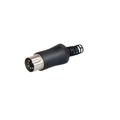 MX108 5 Pin DIN Male Connector (Copper-Plated Plug, Circular Audio Connector) image 1