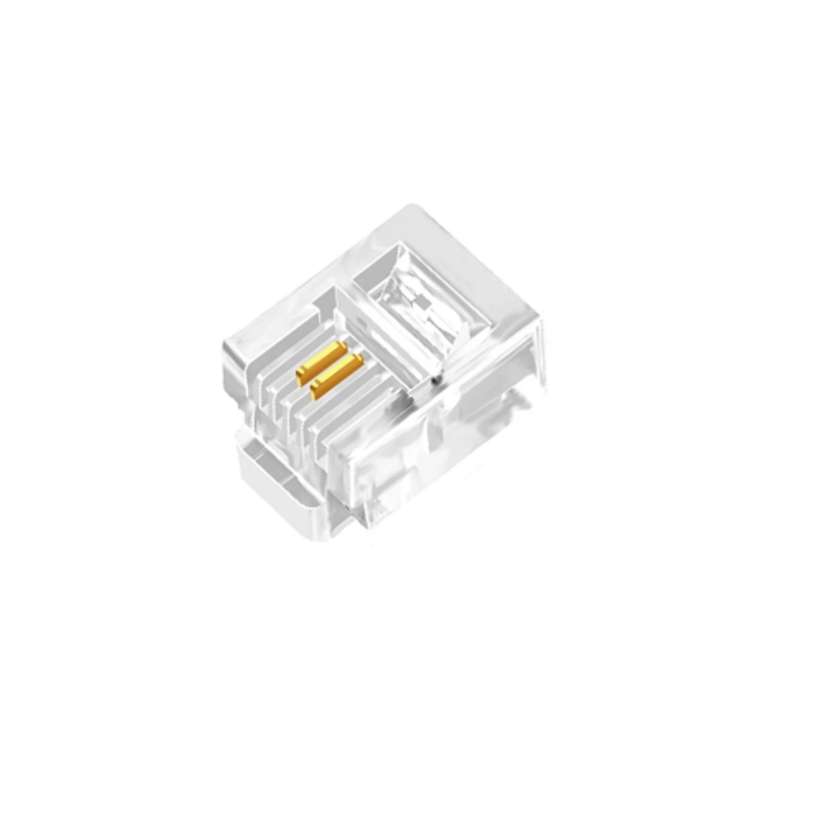 RJ11 6P2C Male Plug Connector (2 Contact Telephone Cable Connector) image 1