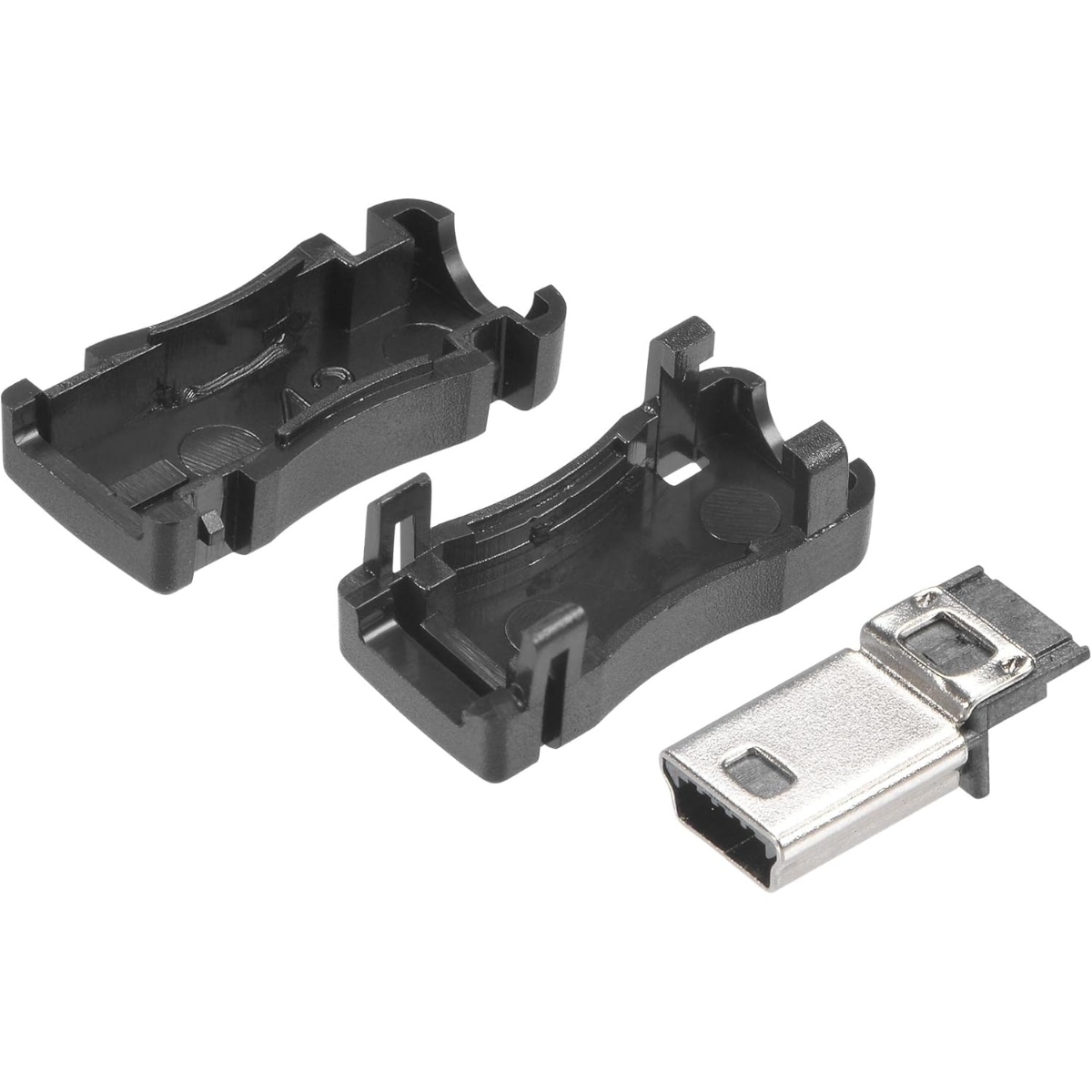 USB 5 Pin Mini B Male Solder Connector with Plastic Cover (Mini USB Plug) image 1