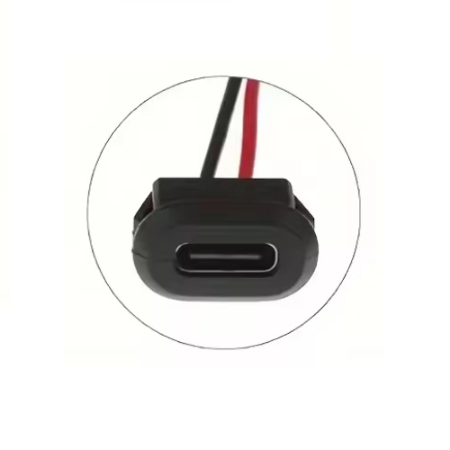 USB Type-C Waterproof Female Connector Charging Interface with Cable 11.3cm (Panel Mount Charging Port) image 2