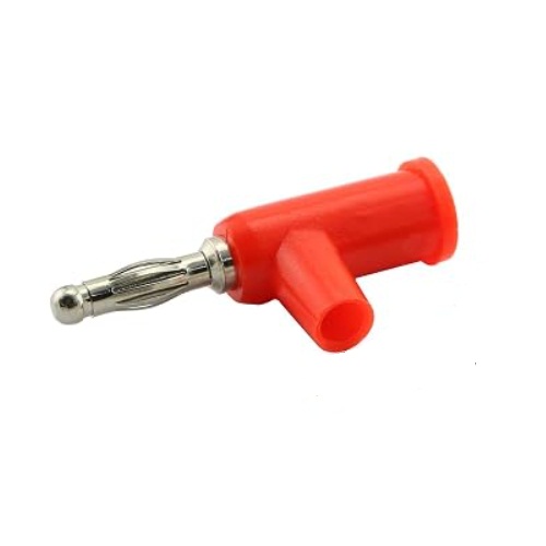 Solderless Stackable 4mm Banana Plug Red (Copper Test Connector for 24AWG to 18AWG Cable) image 1