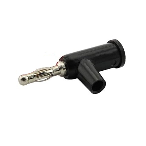 Solderless Stackable 4mm Banana Plug Black (Copper Test Connector for 24AWG to 18AWG Cable) image 1