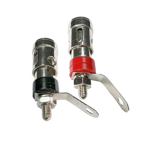 Binding Post Push Quick Spring Loaded Press Type Red Black Pair (Speaker Terminal Connector) image 5