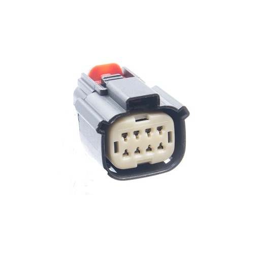 OBD 8 Pin Female Automotive Connector (8 Pin Receptacle Crimp Connector with Latch Holder) image 2