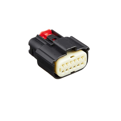 OBD 12 Pin Female Automotive Connector (12 Pin Receptacle Crimp Connector with Latch Holder) image 1