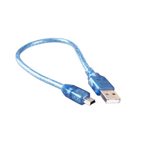 USB Cable USB 2.0 A to USB 2.0 Mini B Compatible with Arduino Nano 30 CM (5 Pin Mini USB Data and Power Cable) image 1