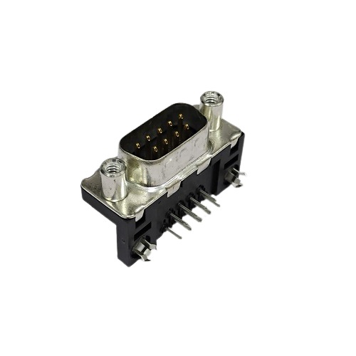 DB9 Pin D Sub Solder Type Male Right Angle Connector FCI OEN Make for Signal and Data Applications (DB9 Male Right Angle Connector) image 1