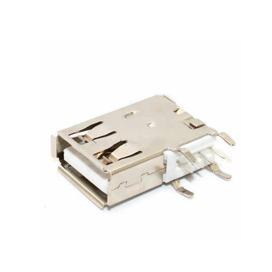 USB Type-A Female PCB Mount Vertical 90 Degree Connector (USB Socket Connector) image 1