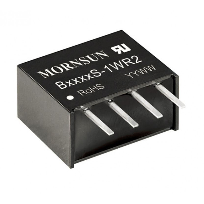 B1512S-1WR2 15V to 12V 1W Isolated DC-DC Converter Module (Mornsun B1512S-1WR2) image 1