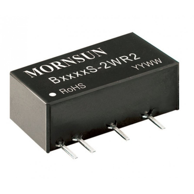 B2412S-2WR2 24V to 12V 2W Isolated DC-DC Converter Module (Mornsun B2412S-2WR2) image 1