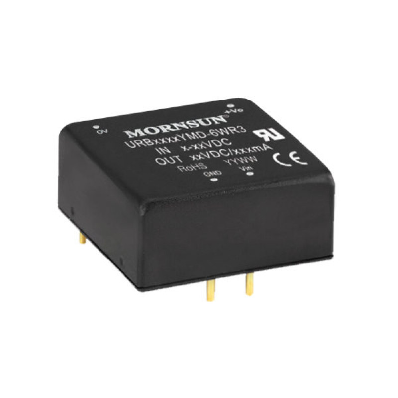 URB2405YMD-6WR3 9V-36V to 5V 6W Isolated DC-DC Converter Module (Mornsun URB2405YMD-6WR3) image 1