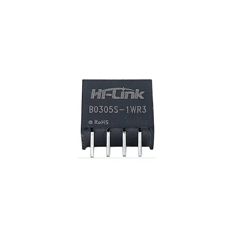 Hi-Link B0305S-1WR3 - Galvanically isolated DC-DC converter 3.3VDC -> 5VDC 200mA 1W (unregulated output) image 1