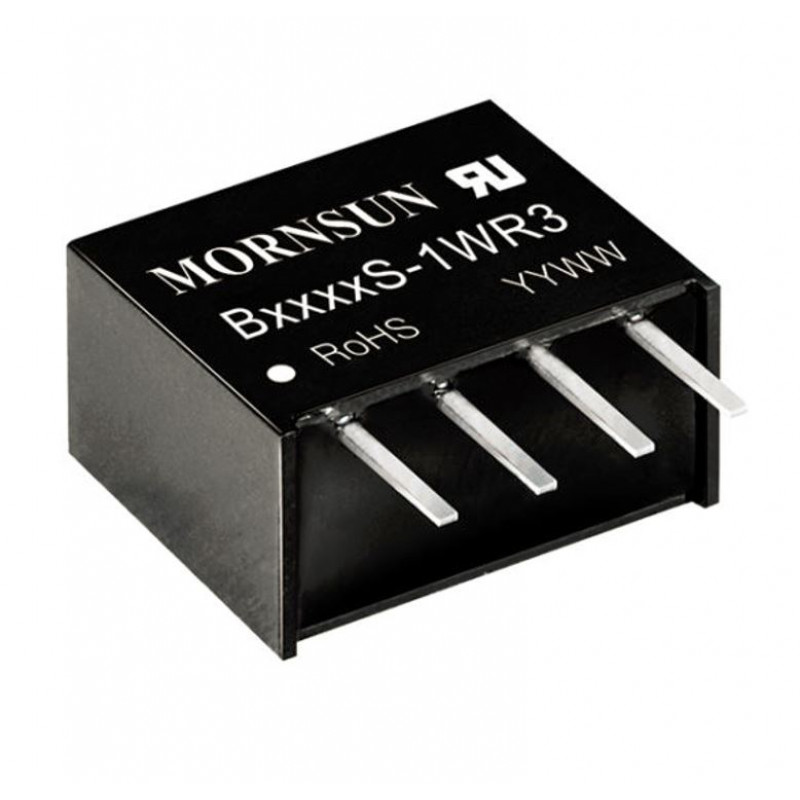 B0512S-1WR3 5V to 12V 1W Isolated DC-DC Converter Module (Mornsun B0512S-1WR3) image 1