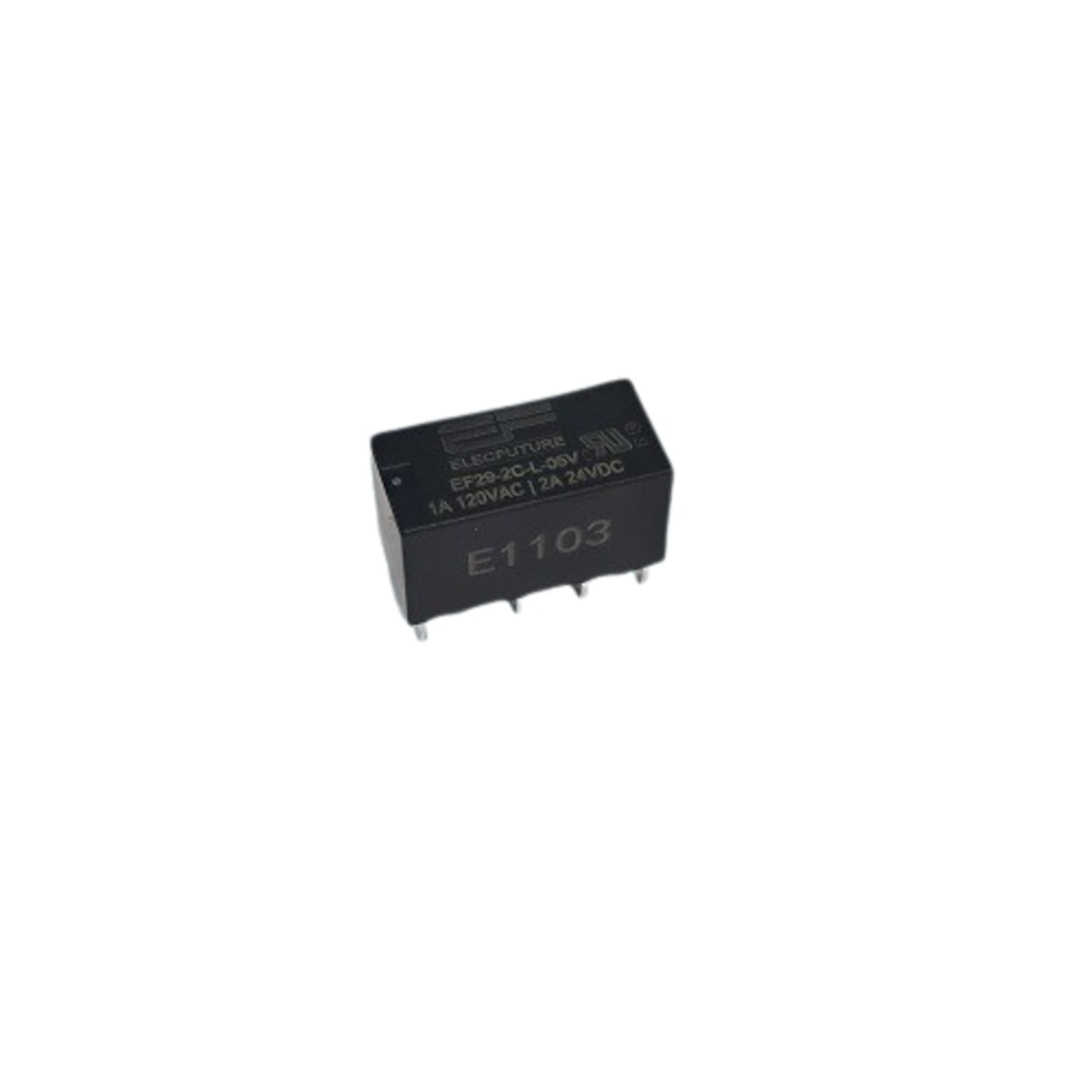 EF29-2C-L-05V Telecom Relay 5VDC 2C/O 8 Pin Black Relay (DPDT Signal Relay) image 1