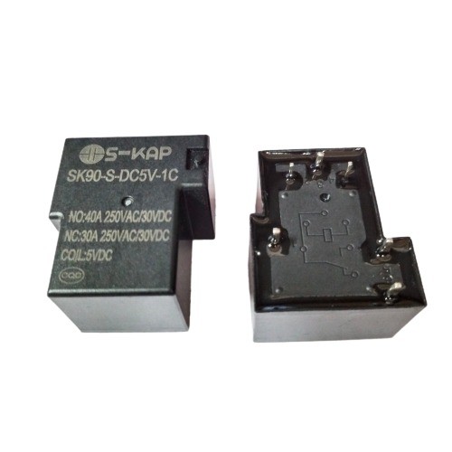SK90SDC5V1C 5V T Type 30A Black Power Relay (SK90SDC5V1C Relay) image 1