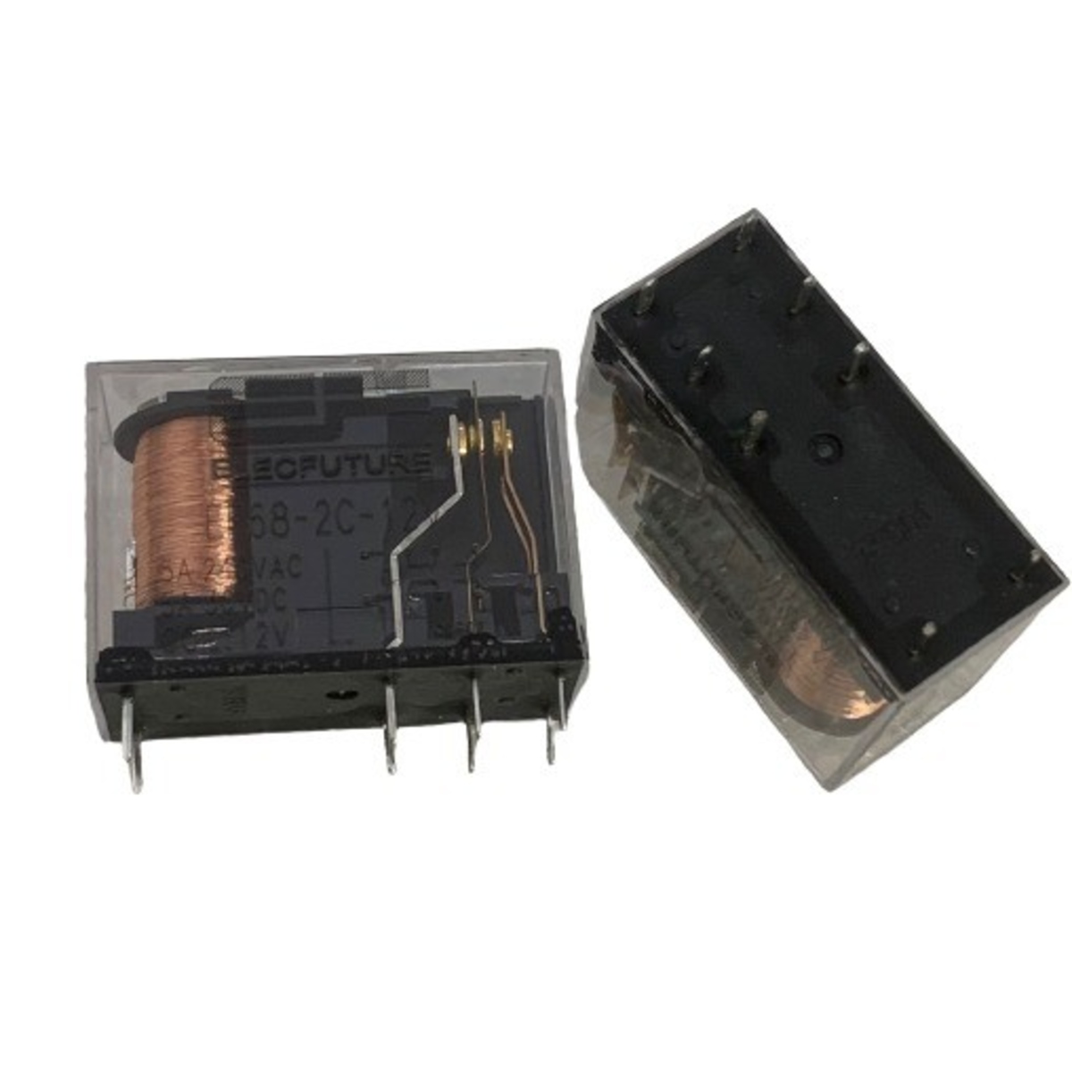 EF68 2C 12V Relay (12V DC Coil, Double Changeover Contacts) image 1