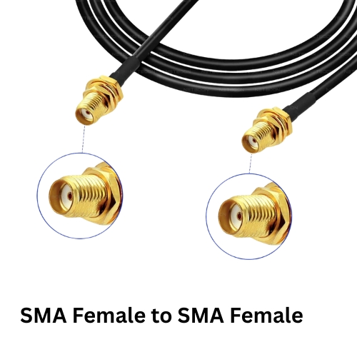 SMA Female to SMA Female RG174 RF Coaxial Extension Cable (1 Meter) (SMA RF Coaxial Cable) image 1