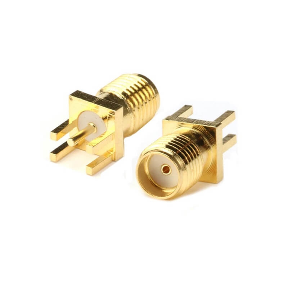 SMA Female PCB Edge Mount Straight RF Connector 50 Ohm (SMA Female Connector) image 1