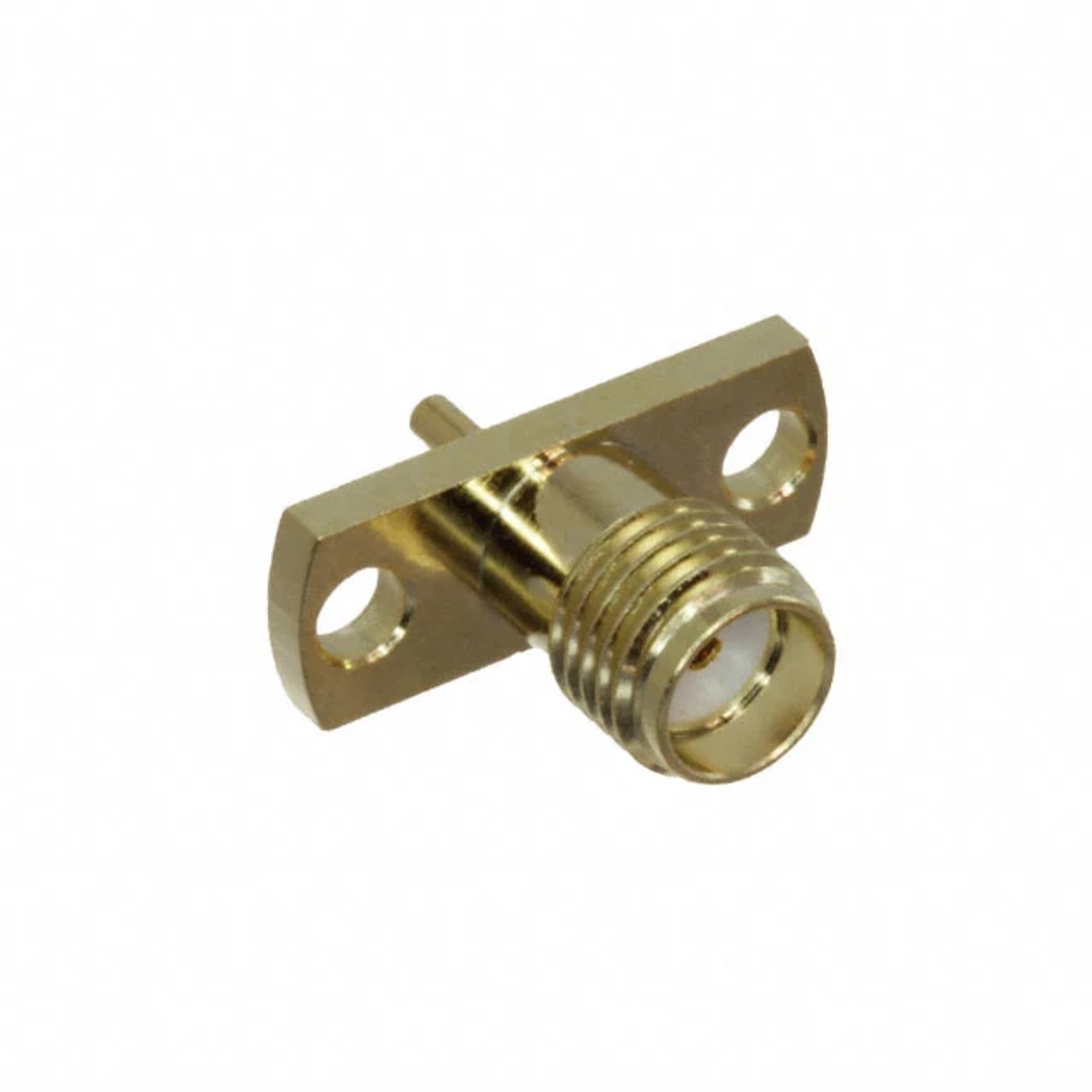 SMA Female 2 Hole Panel Mount RF Connector (SMA Panel Mount Connector) image 1