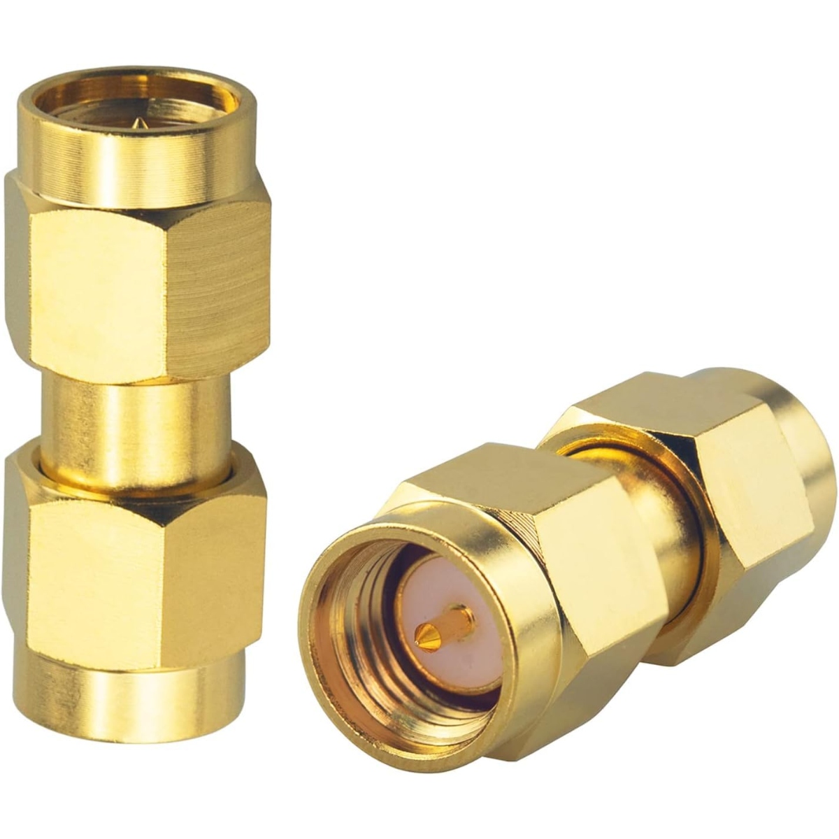 SMA Male to SMA Male RF Adapter Connector Straight Coupler 50 Ohm (SMA Male Adapter) image 1