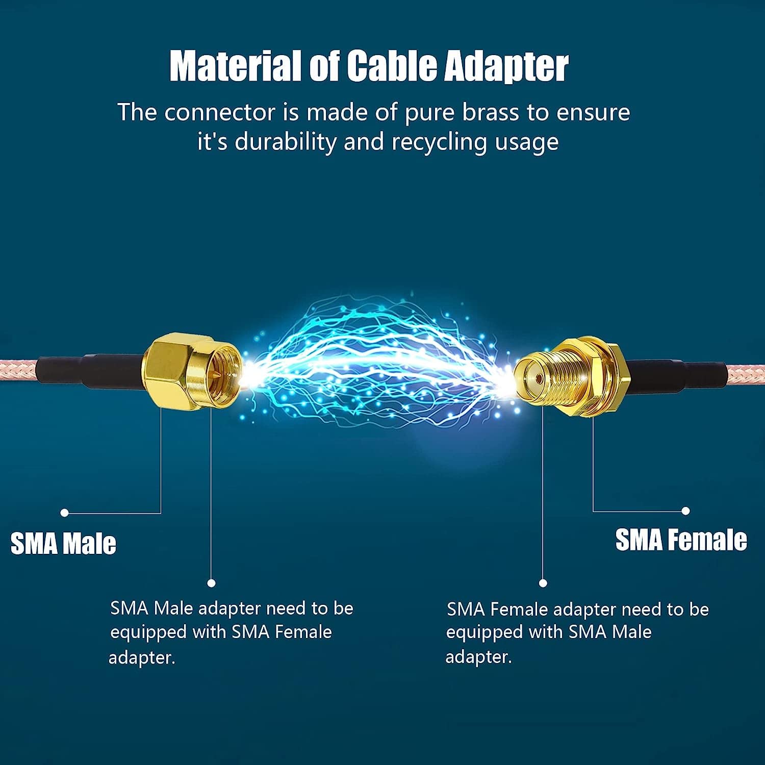 SMA Female to MMCX Male Right Angle GPS Extension Cable 160mm RG316 RF Coaxial Cable (GPS Antenna Cable) image 3