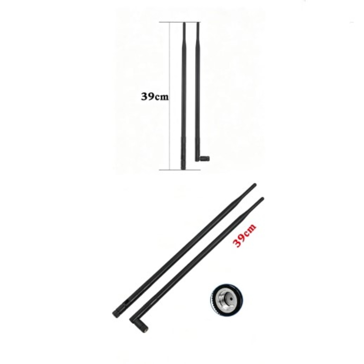 2.4GHz 12dBi RP-SMA Male Omni Antenna for WiFi (High Gain Wireless Antenna for Router WLAN and RF Applications) image 2