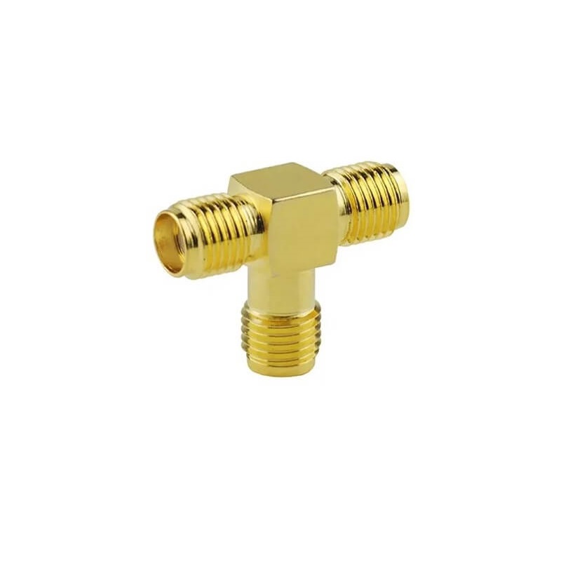 SMA Female to Dual SMA Female 3 Way RF Splitter Adapter Connector (SMA Female Splitter Adapter) image 2