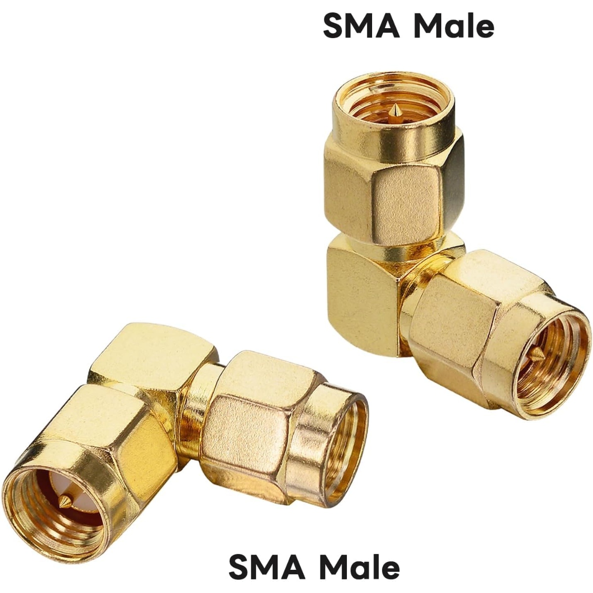 SMA Male to SMA Male 90 Degree Right Angle RF Adapter Connector 1 Piece (SMA Angle Adapter) image 2