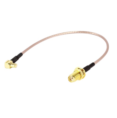 SMA Female to MCX Male Right Angle GPS Extension Cable 160mm RG316 RF Coaxial Cable (GPS Antenna Extension Cable for RF & GNSS Applications) image 1