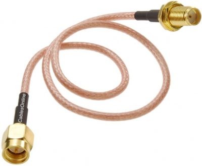 SMA Male to Female RG316 Coaxial Cable 1 Feet RF Extension Cable (SMA RF Coaxial Cable) image 1