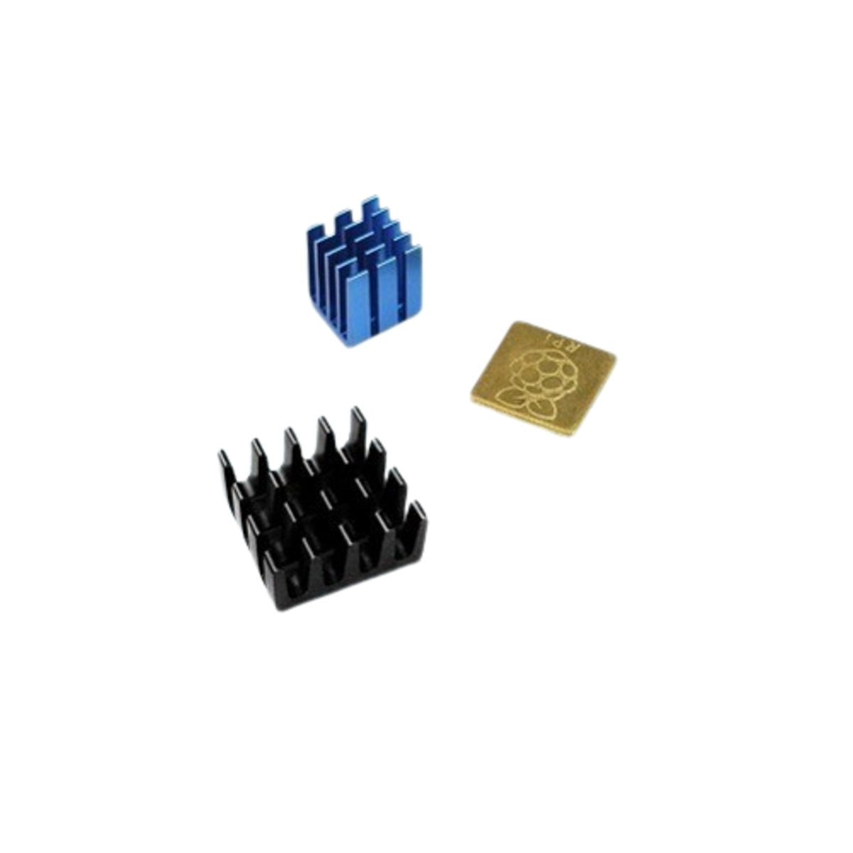 3-in-1 Aluminium Heatsink Set for Raspberry Pi (3-Piece Adhesive Cooling Kit for CPU, RAM and IC Chips) image 1
