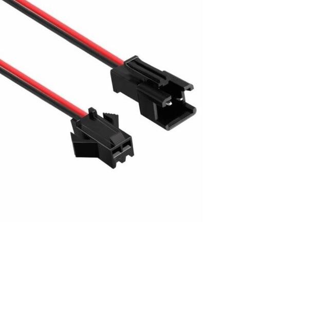 2 Pin SM JST Wire-to-Wire Connector Pair 300mm (Male Female Connector, JST SM Cable) image 1