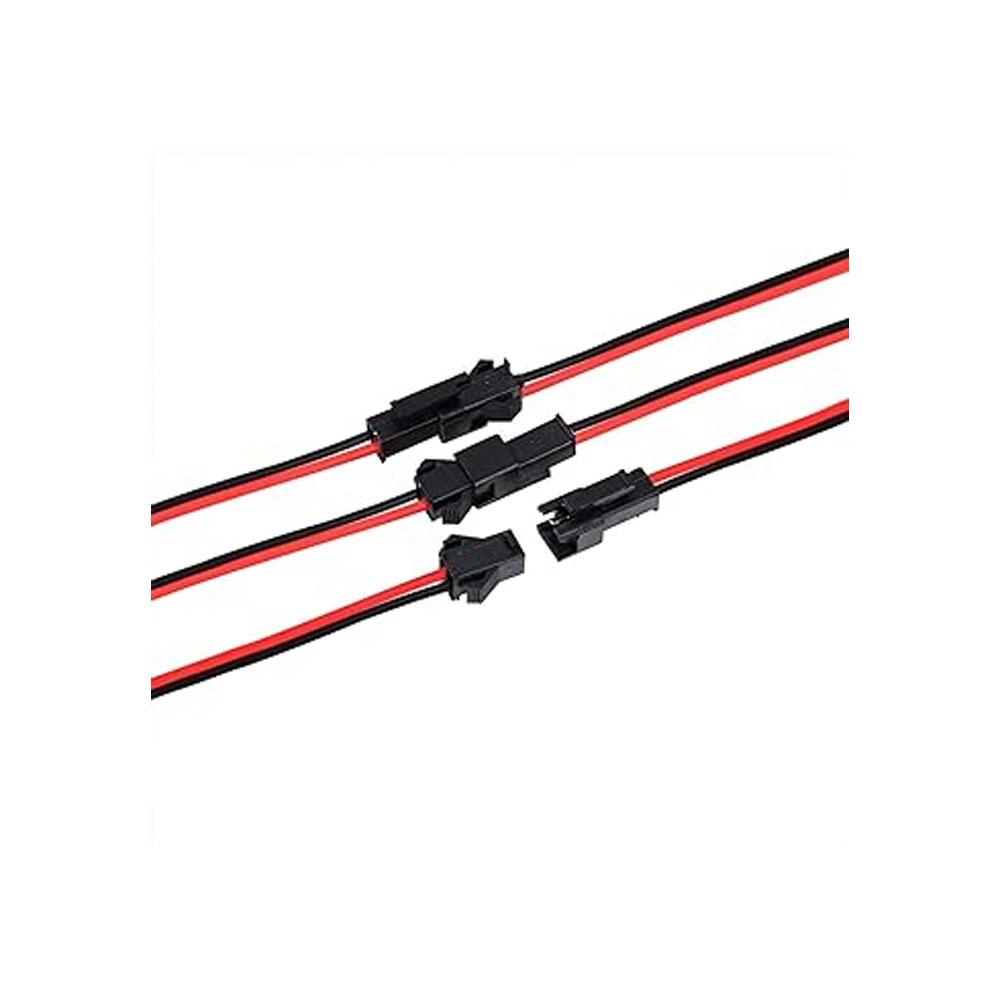 2 Pin SM JST Wire-to-Wire Connector Pair 300mm (Male Female Connector, JST SM Cable) image 2