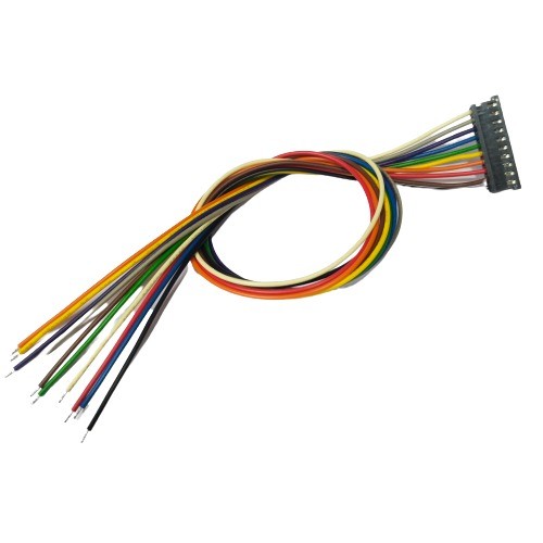 10 Pin Black Relimate Female 252 one side open 2.54mm - 300mm Length image 1