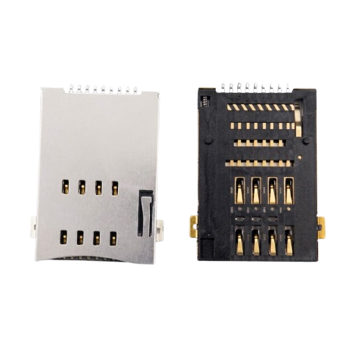 SIM Card Holder Metal 9 Pin PCB Mount Connector (SIM Card Socket) image 1