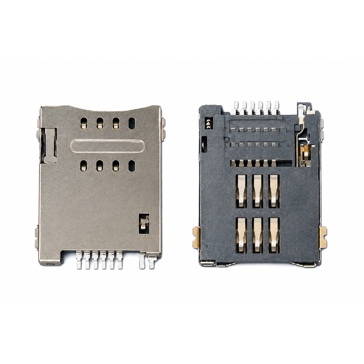 8 Pin SIM Card Holder Metal Push Type PCB Mount Connector (SIM Card Socket) image 1