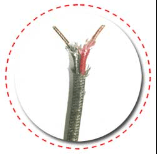 Type J Thermocouple 350mm Blue Temperature Sensor Probe Iron Constantan Industrial Temperature Sensor (Fe CuNi Constantan Type J) image 1