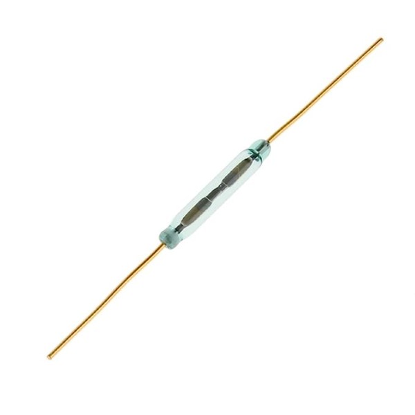 14mm 2 Pin Reed Switch Magnetic Sensor Normally Open Glass Type Mini Reed Switch (14mm Reed Switch) image 1